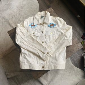 Vintage Ralph Lauren White Denim Jacket